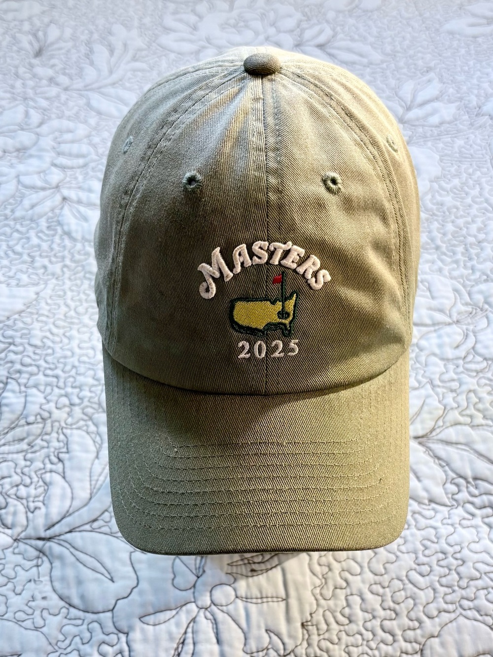 Masters 2025 Augusta National American Needle Green Caddie Golf Hat Strapback💛